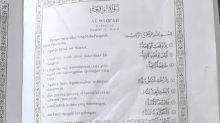 baca waqiah biar kita cepet kaya;