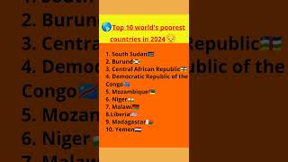 😱Which is the poorest countries in the world 🌎 in 2024🤔#globalindex2024#poorestcountry #ytshortviral