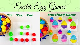 3 Fun Easter Egg Games for kids🥚🧺| Tic-Tac-Toe | Easter egg Memory game | Easter egg Matching game