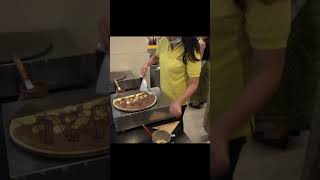 Chocolate and banana crepes/THAI STREET FOOD #Shorts