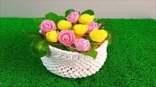 Macrame Basket|| How to make Macrame Basket|| Macrame Flower Basket||