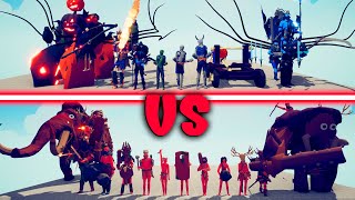 MEGA TRIBAL TEAM vs MEGA SPOOKY TEAM - Totally Accurate Battle Simulator | TABS