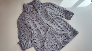 Crochet #62 How to crochet spring/summer cardigan for girls / Part 2