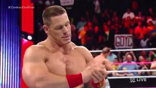 John Cena Vs  Dean Ambrose No Holds Barred Contract on a Pole Match Oct 2015