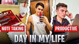 DAY IN MY LIFE AS A PRE-MED! (Mcat, School, Work)