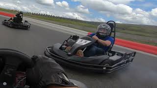 Go Cart Racing is Fun - From last place to second last - Mikey spins out