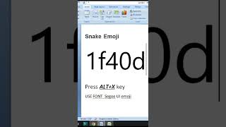 Snake 🐍 साँप Symbol in MS Word #msword #viral #shorts #trending