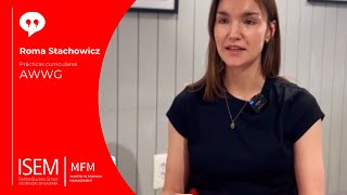 "Estoy cursando mis prácticas del máster en el departamento digital de AWWG", Roma Stachowicz