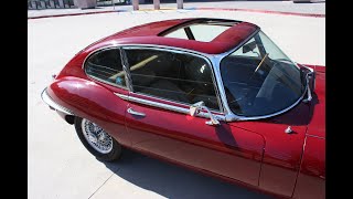 1969 Jaguar E Type 2+2 sunroof operation.