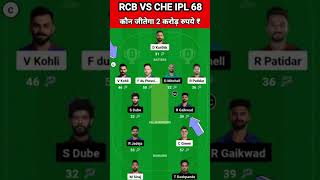 RCB vs CHE Dream11 Team Prediction Today 2024