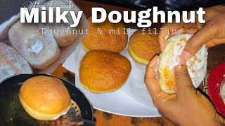 How to make the trending MILKY DOUGHNUT and the filling | milky doughnut full recipe