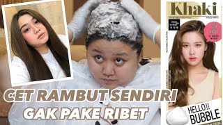 NGECET RAMBUT KAYA KERAMAS  | MISE EN SCENE HELLO BUBBLE X BLACKPINK ( ASH KHAKI )