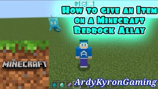 How to Give an Item on a Minecraft Bedrock Allay | ArdyKyronGaming