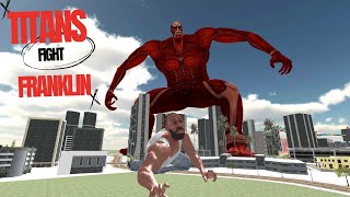 Giant Titans Fight with Franklin in Indian Bike Driving 3D