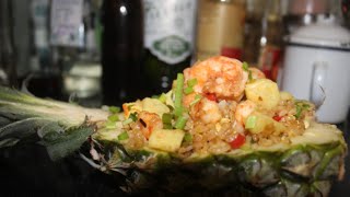 SHRIMP FRIED RICE WITH PINEAPPLE RECIPE//RESEP NASI GORENG UDANG DENGAN NANAS