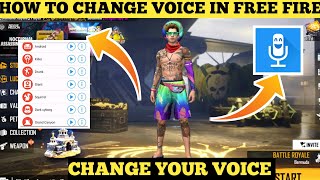 how to change voice in free Fire