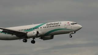 Tailwind Airlines Boeing 737-400 landing at Zurich Airport