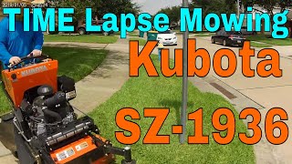 Mowing ONLY time lapse with music kubota sz1936 does it again