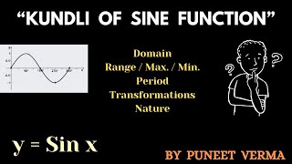 STUDY OF SINE FUNCTION || JEE MAINS & ADVANCED || TRIGONOMETRY || FUNCTIONS || PUNEET VERMA