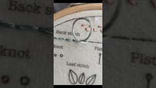 Back stitch embroidery #viral #ytshorts