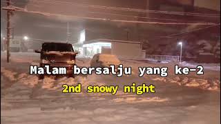 Musim dingin 2023 ,Malam bersalju di Jepang I Snowy night in Japan