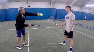 Coach ED Weiss RACQUET CONTROL DRILL  CONTINENTAL GRIP FOREHAND VOLLEY