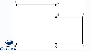 Na figura, ABCD e CEFG são quadrados #cefetmg