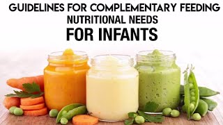 Nutrition tips for infants | guidelines for complementary feeding in Healthy infants