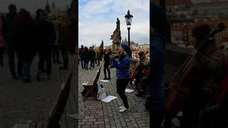 Walking in Charles Bridge!! Prague