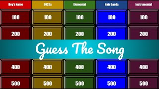 Guess the Song: Jeopardy-Style Music Quiz #36