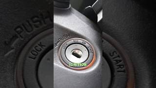 The ignition key is on the left side