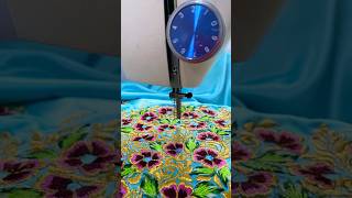 گلدوزی با چرخ ژانومه ۸۰۲ | Free Motion Embroidery With Janome 802 | #sewing #tiktok #shorts #گلدوزی