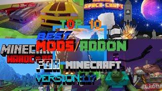 TOP 10 BEST MOD/ADDONS/FOR FOR MINECRAFT PE /1.17 UPDATE