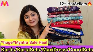 *huge*Myntra Sale Haul | KURTI,KURTA SET, MAXI DRESS,COORDSET,SKIRTSET | PartyWear/Vacation Special