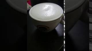 Curso de Latte Art - 1ª Tentativa de Latté Art da Nova Aluna