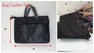 Leather Shoulder Bag Laptop poket also