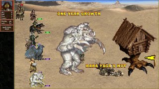 Heroes 3 COMBAT One year growth Stronghold vs Baba Yaga's Hut