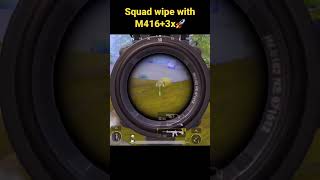 Full squad wipe with only m416+3 spray🚀 #shorts