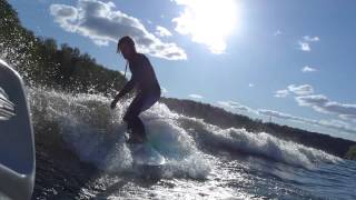 first surf ride of the season