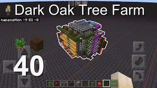 Minecraft Bedrock Tutorials(40) - How to build a Dark Oak Tree Farm