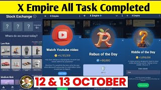 X Empire Investment Fund Today 12 October | Musk Empire Daily Combo | X Empire Investment Today