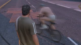 bogg dann lets an old man ride his bike