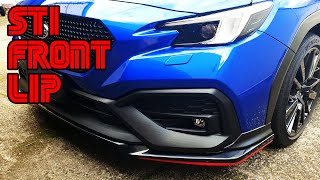 22 WRX STI Front Lip and Lip Extensions install