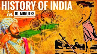 The Complete HISTORY OF INDIA in 10 minutes - Ancient & Medieval - Maurya Gupta Mughal Delhi Empire