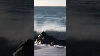 Shorts Vague 🌊 Déferlante Contre Rocher #plage #bigwaves ##shorts #bretagne #morbihan #ocean