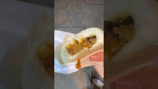 Eating Steamed Meat Bun from Hokkaido #streetfood #asmreating #shorts