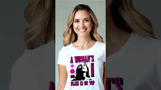 Empowering Women's Shirt, A Woman's Place Is On Top https://vibeprintai.etsy.com/listing/1759625124