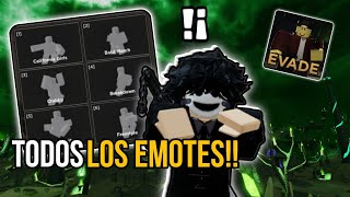 ¡TODOS los EMOTES QUE HAY! ACTUALMENTE en EVADE | ROBLOX