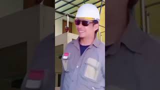 Saat selesai pemasangan tangga lipat dinding #tukanglas #weldingprojects #constructionworker #react