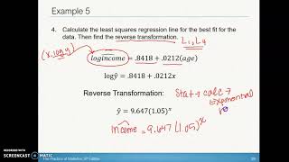 10.4 (Power Regression video 5)